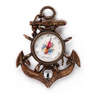 Vintage Nautical Anchor Ship Wheel Thermometer Seaquarium Miami Florida Souvenir